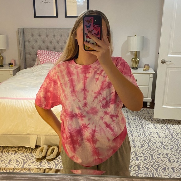 Hot Pink Tie Dye T-Shirt - Picture 5 of 6